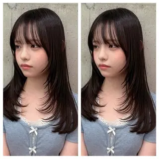 ロング 🍀立川／艶カラー ／韓国レイヤー🍀のヘアスタイル