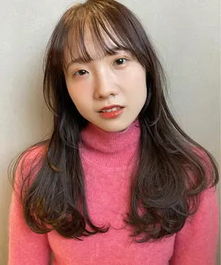 ロング カラー nono/パーマ /顔まわりカット🐈のヘアスタイル