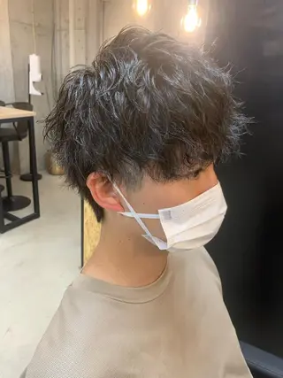 ロング カラー パーマ メンズ パーマ指名No. 1 磯飛⭐️慎之介のヘアスタイル