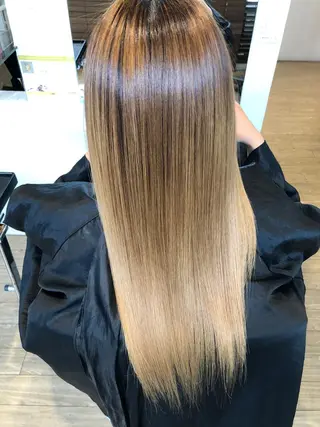 ロング カラー パーマ hair &eye LAWE.店長のヘアスタイル