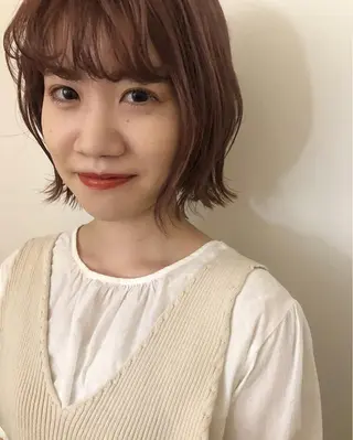 ミディアム カラー レイヤー/お顔まわり 暖色カラー🍑Amiのその他イメージ