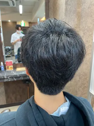 ショート メンズ メンズパーマ特化 カバヤマ　リョウのヘアスタイル