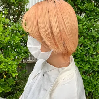 ショート カラー ヘアアレンジ ハイトーン/美髪矯正 🍃大江拓実のヘアスタイル