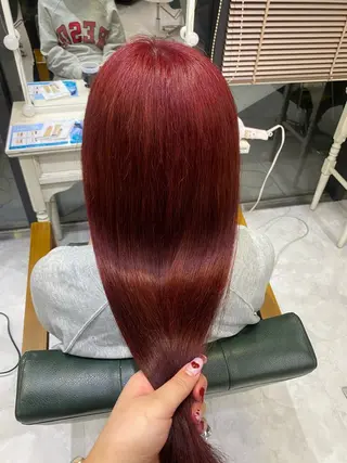 ロング カラー ヘアアレンジ 🕯コバ/レイヤー/ 透明感/縮毛🕯のヘアスタイル