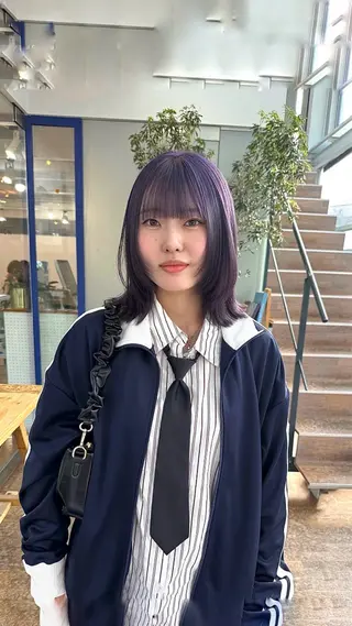 ミディアム カラー 🌻名古屋🌻 🫧ハイトーン🫧のヘアスタイル