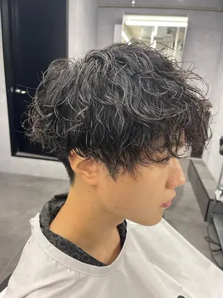 ミディアム パーマ メンズ CHROM TOKYO ALT所属・神保町メンズno.1 佐々木康介のヘアスタイル