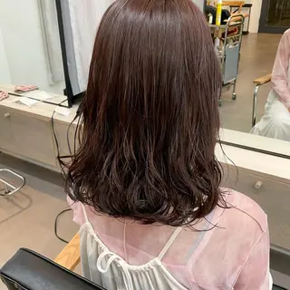 セミロング パーマ salowin SHIBUYA me+店所属・kasumi/渋谷/ パーマのヘアスタイル
