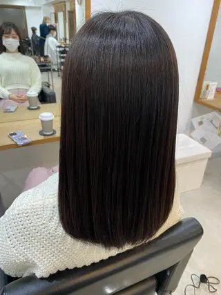 セミロング カラー 銀座⚜️【脱白髪染め 美髪矯正】トグチのヘアスタイル
