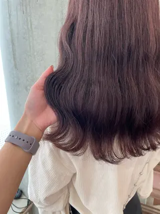 ロング カラー 🍪ヨシイハルネ🍪 ラベンダーカラーのヘアスタイル
