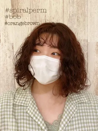 ミディアム カラー パーマ 韓・中華美女ヘア 🇰🇷×🇨🇳のヘアスタイル