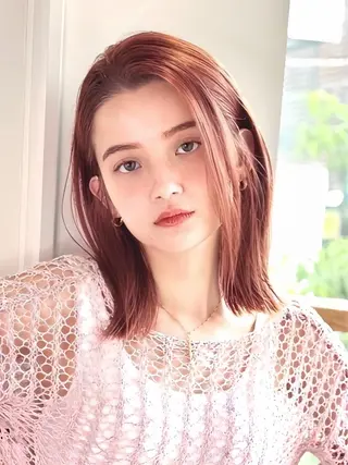 ミディアム カラー JYUNESU表参道所属・韓国ヘア🇰🇷🎀 透明感カラーのヘアスタイル