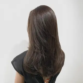 ロング カラー ヘアアレンジ キヨミ 韓国レイヤーカットのヘアスタイル