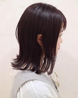 セミロング カラー 斉藤 貴也のヘアスタイル