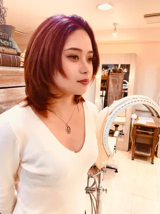 ミディアム カラー nishimura makotoのヘアスタイル