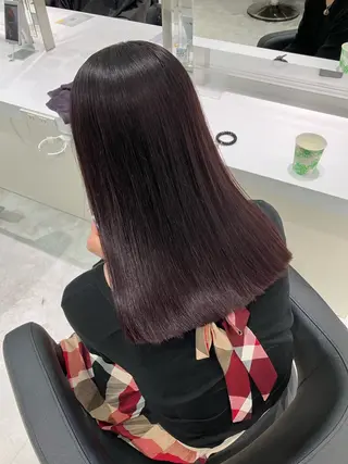 セミロング カラー ヘアアレンジ 🫧透明感ラベンダー 似合わせ🫧あい🫧のヘアスタイル