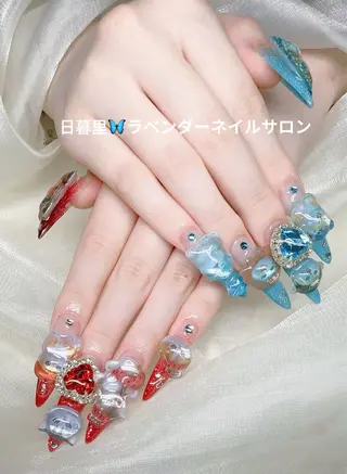 ネイル ラベンダー💖日暮里 ルル💖ネイルのネイルデザイン
