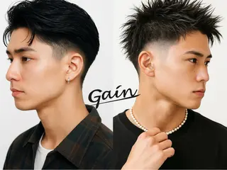 ショート カラー パーマ メンズ Gain KAKKY 池下駅徒歩3分のヘアスタイル