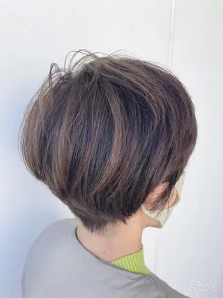 ショート カラー パーマ ヘアアレンジ メンズ キッズ ラピス新宿店所属・stylist Hitomiのヘアスタイル