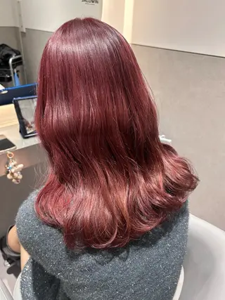 セミロング カラー SALOWIN 新宿三丁目me+所属・レイヤー/ボブ/ 髪質改善/石井ハルカのヘアスタイル