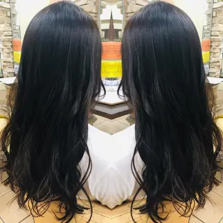 ロング パーマ 地毛風ストレート ⚡️下ノ村柊斗⚡️のヘアスタイル