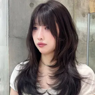 セミロング カラー 🎀𝑆𝐴𝑅𝐴 /レイヤーカット🎀のヘアスタイル