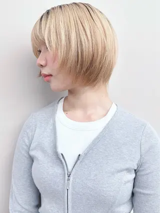 ショート 小顔ボブ/お悩み解決 /ボブパーマ/とういのヘアスタイル