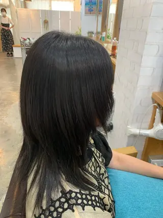 セミロング しば たのヘアスタイル