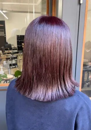 セミロング カラー ボブ/透明感カラー EMIRIのヘアスタイル