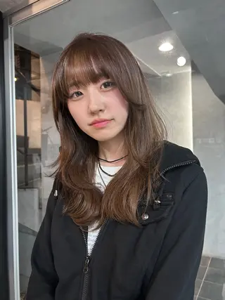 セミロング 海外風レイヤー💋 sanaのヘアスタイル