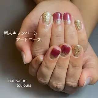 ネイル 京都市右京区太秦ネイルサロン『toujours-ﾄｩｼﾞﾕ-ﾙ』所属・ネイルサロン トゥジュールのネイルデザイン