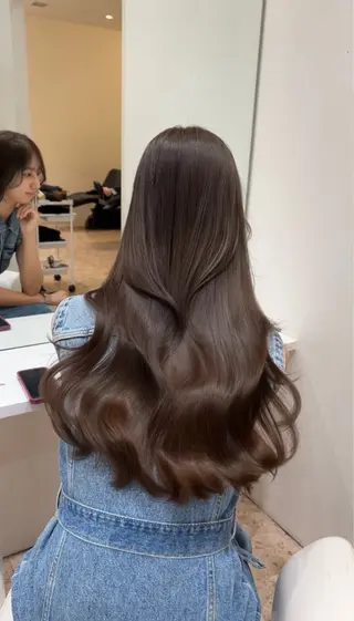 ロング カラー ヘアアレンジ 艶カラー/アイドル 前髪/内藤 輝のヘアスタイル