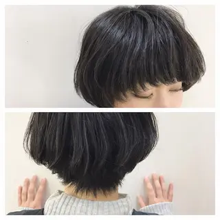 ショート パーマ ハイトーン/ショート 村上淳乃🐥のヘアスタイル
