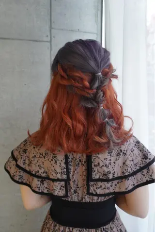 ミディアム ヘアアレンジ cime所属・cime(シィーム) 宮元茉里奈のヘアスタイル