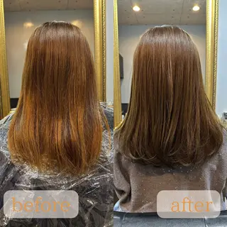 セミロング カラー 渡辺俊介 暗髪カラー /美髪矯正/髪質改善のヘアスタイル