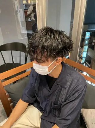 ショート カラー パーマ 【men's Lapis横浜】海人のヘアスタイル