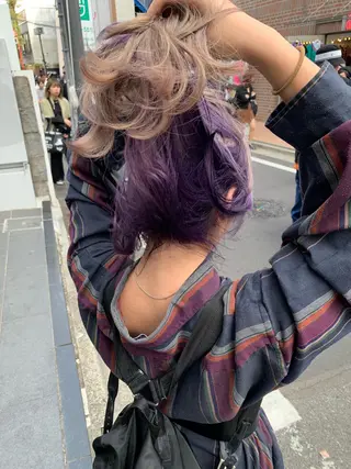 ミディアム カラー ピンクベージュ/新潟 万代/高橋桃葉🍑のヘアスタイル