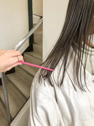 セミロング カラー 水野 雪 /パーマ/暖色カラーのヘアスタイル