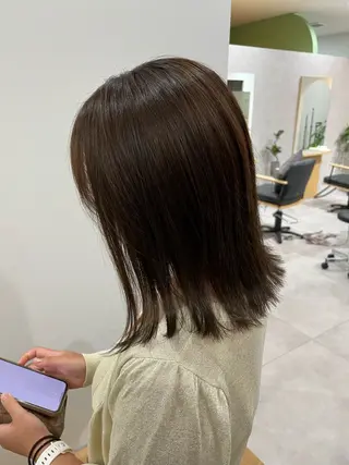 ミディアム ボブ/ハイトーン特化 solua上本町のヘアスタイル