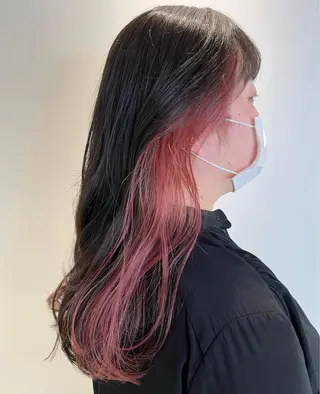 ロング カラー カバサワ カエデのヘアスタイル