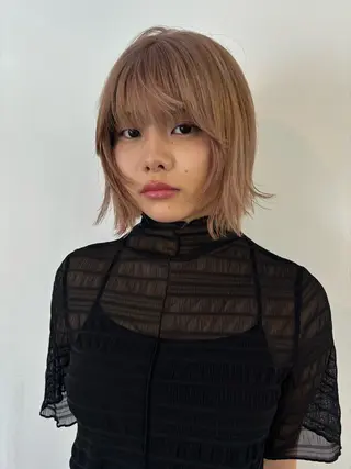 ショート カラー sakura🌸 レイヤー/韓国ヘアのヘアスタイル