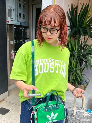 ミディアム カラー パーマ iru所属・mi kiのヘアスタイル