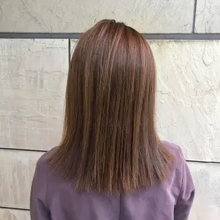 セミロング 🦄艶カラー×韓国 NANA💎🐬のヘアスタイル