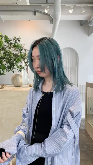 ロング カラー 似合わせカット ケアパーマ喜来雅由のヘアスタイル