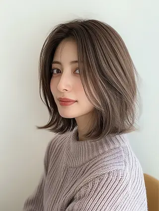 ショート RYONA/大阪/ 韓国風レイヤー🎀のヘアスタイル