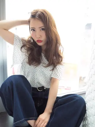 ロング カラー Helm所属・久次米 智人のヘアスタイル