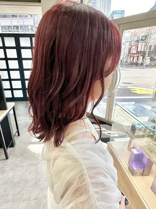 ミディアム 🌈ショートボブ⚪︎ 暖色🌈村山武史のヘアスタイル