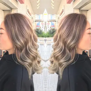 ロング カラー 正分 真美のヘアスタイル