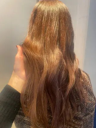 セミロング カラー RIN／韓国ヘア レイヤーカットのヘアスタイル