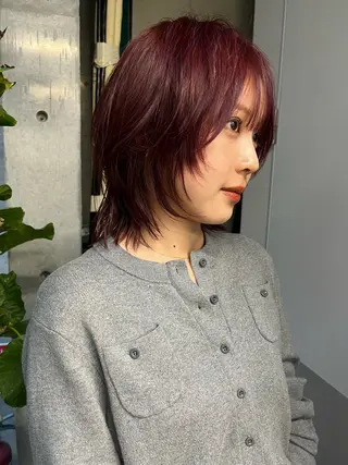 ミディアム レイヤーカット カシマハヤトのヘアスタイル