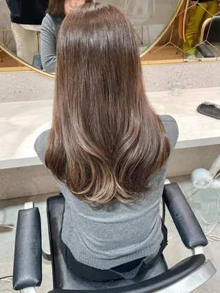 ロング カラー 韓国ヘア🤍顔周り/ 髪質改善✨/林遼一郎のヘアスタイル
